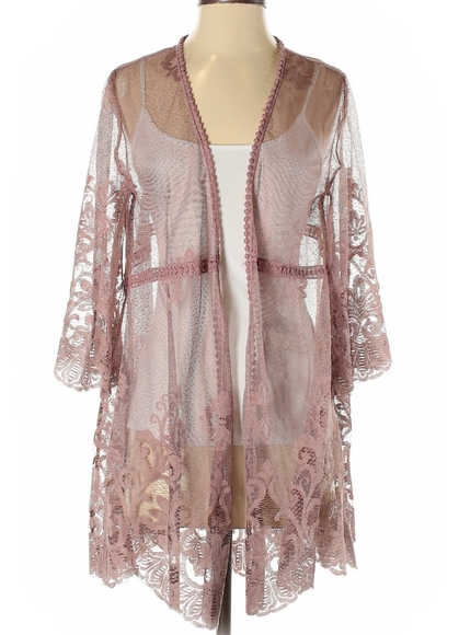 She and Sky Sweaters - Lace cardigan